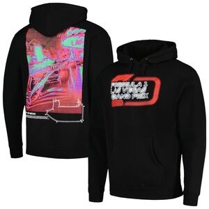 F1 Formula 1 XL 2023 Las Vegas Grand Prix Heat Map Pullover Hoodie - Black Neon